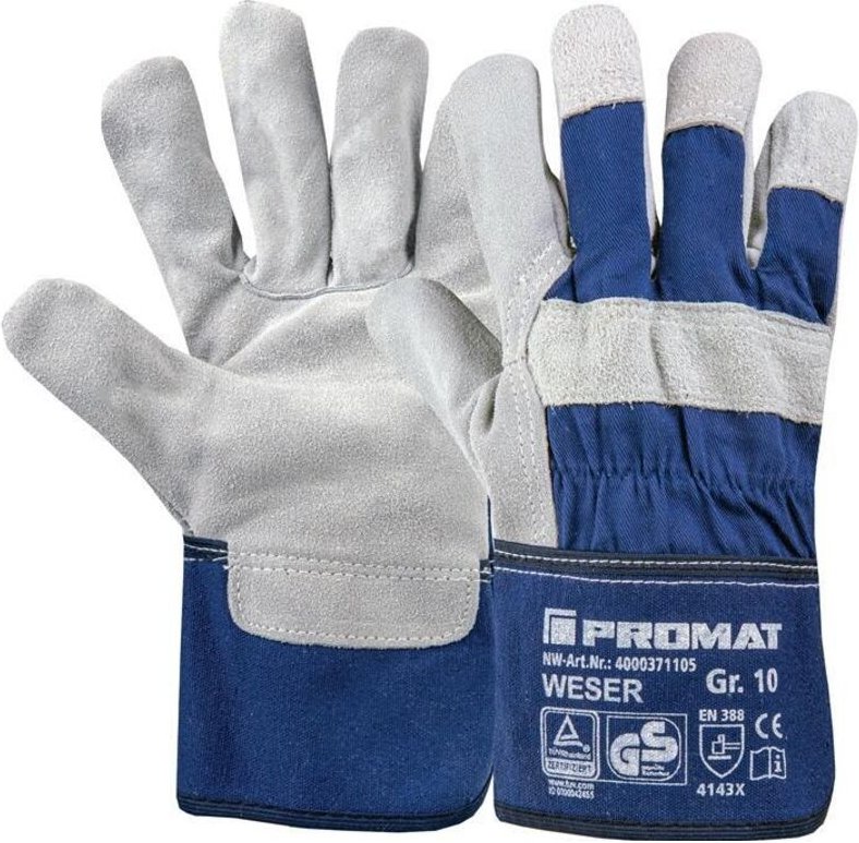 Promat - Handschuhe Weser Größe 10 blau en 388 PSA-Kategorie ii