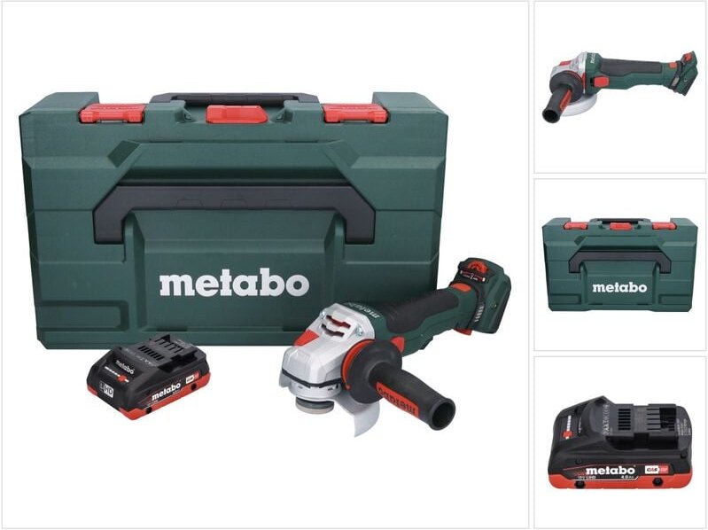 Metabo WVB 18 LTX BL 15-125 Quick Akku Winkelschleifer 18 V 125 mm Brushless + 1x Akku 4,0 Ah + metaBOX - ohne Ladegerät