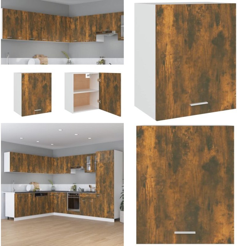 Hängeschrank Räuchereiche 50x31x60 cm Holzwerkstoff - Küchenmöbel - Hängeschrank - Holzschrank - Wohnwandregal - Regal K...