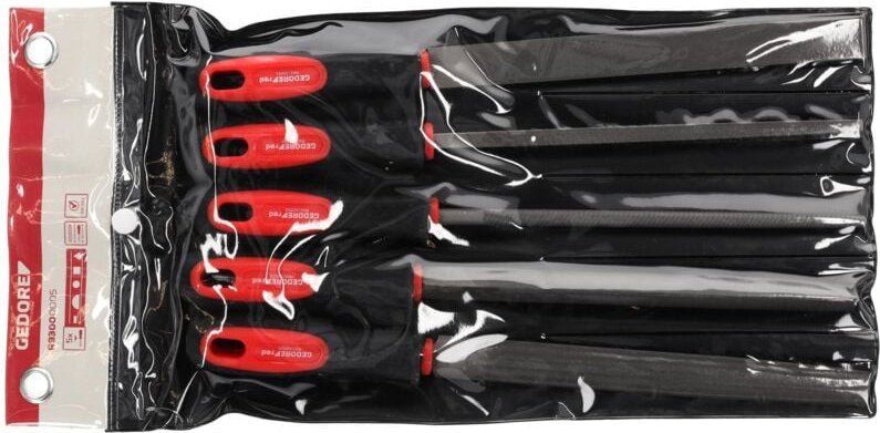 Red 3301597 Feilensatz 3-kant + 4-kant + flach + rund + halbrund 5-teilig Länge 310 mm 1 St. - Gedore