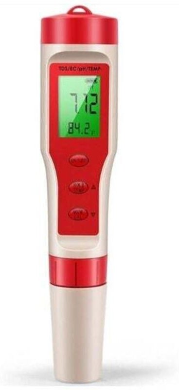 UlisemPH-Messgerät, 4-in-1-Digital-pH-Messgerät mit pH/TDS/EC/ATC-Funktion für Trinkwasser, ±0,01 hochgenauer pH-Tester ...