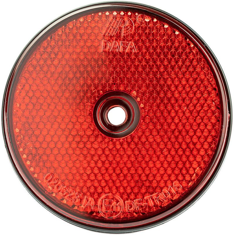 Rückstrahler rund Rot schraubbar