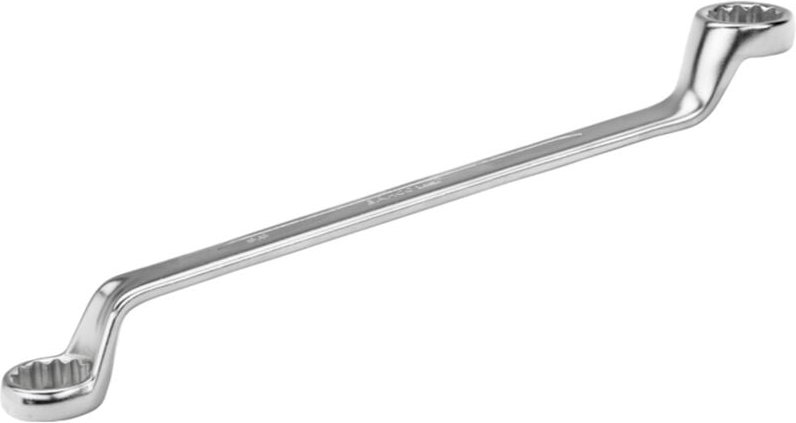 Bahco Tiefgekröpfter Ringschlüssel, 3/8 x 7/16, mit Doppelende und Chrom-Beschichtung, 190 mm