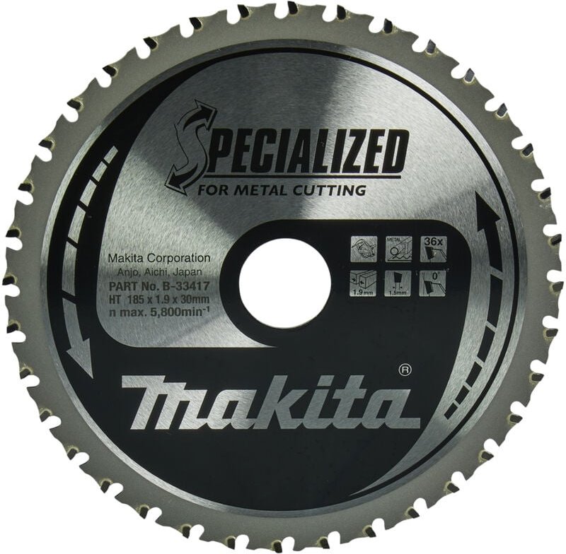 Thumbnail - Specialized Sägeblatt 185x30x36Z - Makita