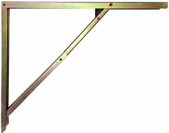 Faltbarer quadratischer Abat-Plan aus Stahl bichromiert 40x52cm.