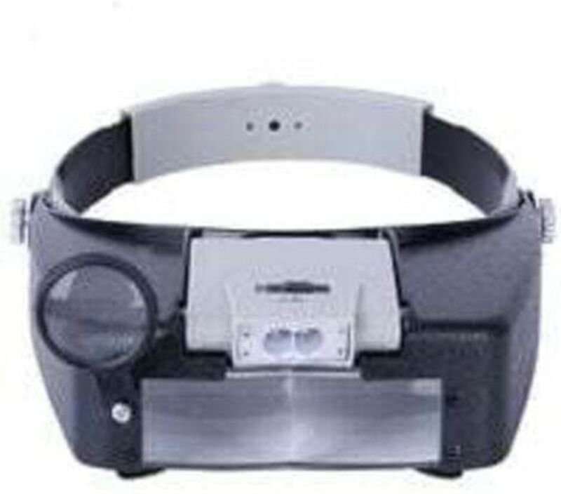 Stirnband-Lupe, Uhrmacher-Freisprechlupe mit Licht, Headset-Vergrößerungslupe mit LED-Licht, für Uhrmacher, Juwelier, Le...