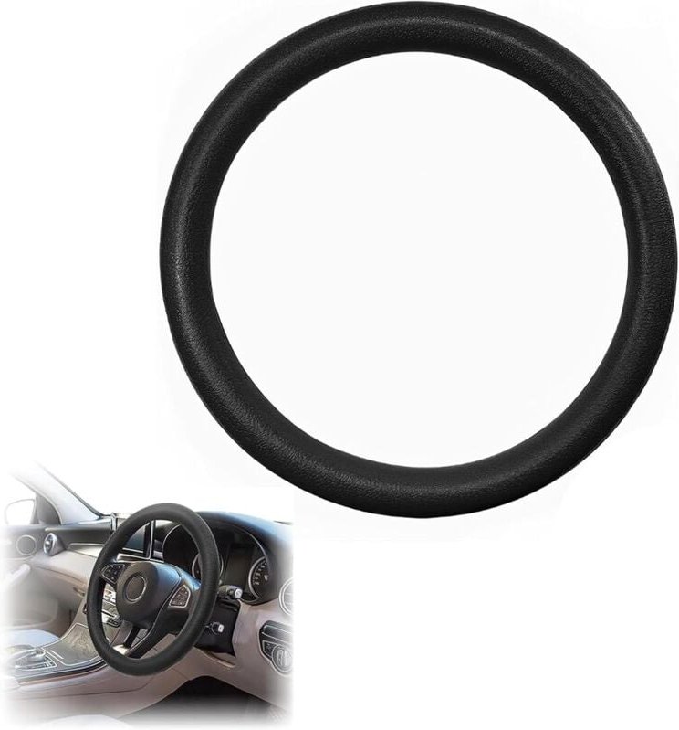 Thumbnail - Rutschfester Silikon-Lenkradschutz fürs Auto, schützt und schmückt das Lenkrad von 33 bis 42 cm, Silikon-Lenkradbezug fü...