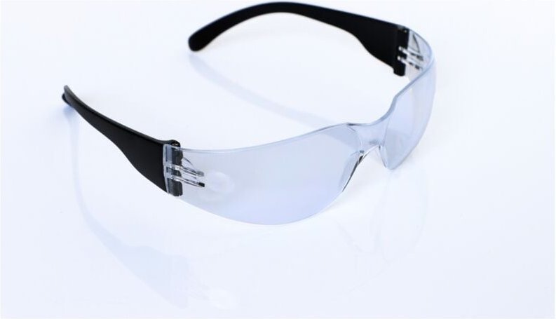 Schutzbrille farblos schwarz Kindergröße PC2mm kratzfest & antifog - Elmag