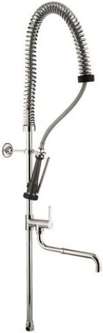 Idral - Geschirrspüler Vorspülbrause H1200mm mit Halbrohrhahn Zur Montage auf Armaturen oder Mischern 09420 Verchromt - ...