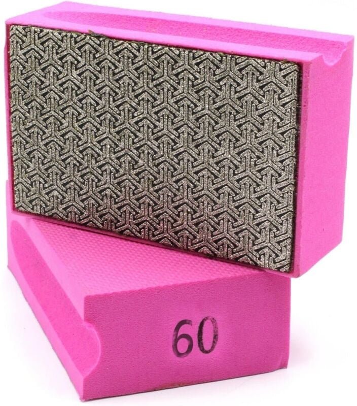 Thumbnail - Stück Schleifschwamm mit 60er-Körnung, Handschleifer, Diamant-Schleifpad zum Schleifen oder Entgraten von Fliesen, Keram...