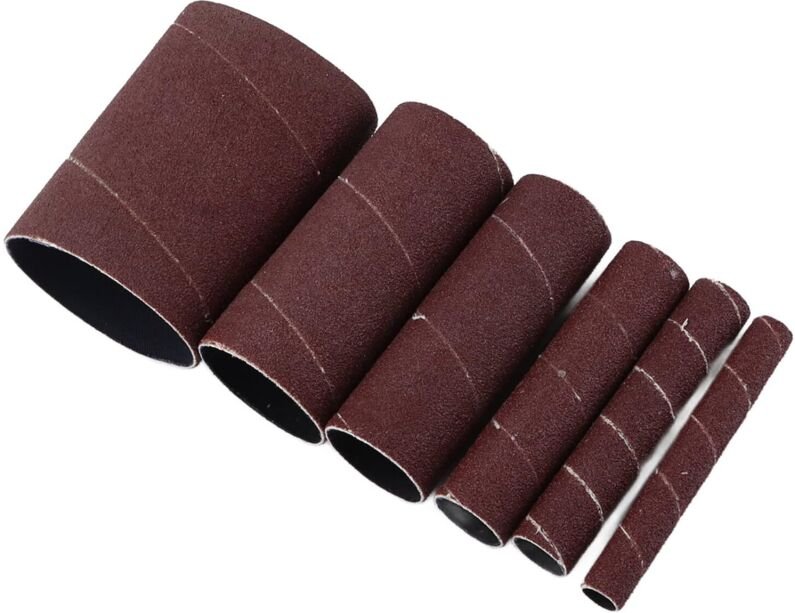 6 Stück Spindelschleiferhülsen, 120er Körnung Schleifhülsen zum Entfernen von Metallrost vom Schwingschleifer - Ahlsen