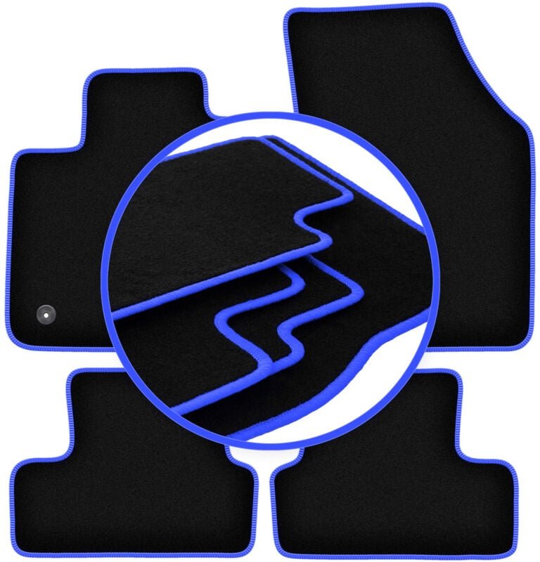 CARLUX-BLUE Autofußmatten für: Renault Megane IV Grand-Coupe, Liftback, Kombi, Grandtour, Coupé, GT (2015-)