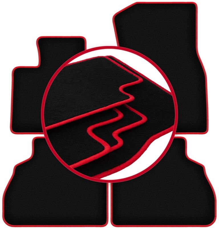 CARLUX-RED Auto-Fußmatten für: BMW X7 G07 5 Personen (2018-)
