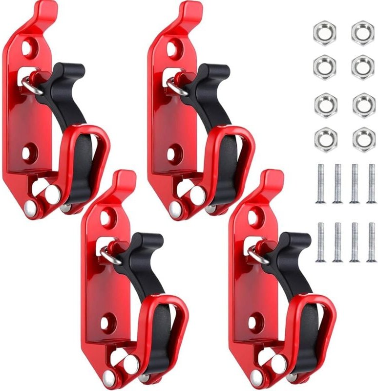 4-teilige Schaufelhalterung für Dachgepäckträger, Metall-Gummiklemmen, Wandmontagehalterungen, Schnellspanner-Axthalter-...