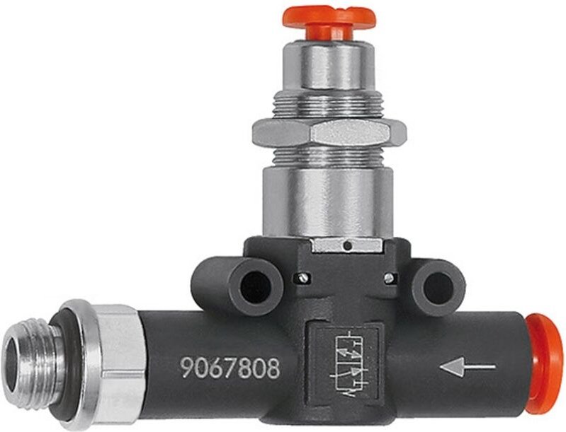 3/2-Wegeventil, pneum. nc, Schlauch - Gewinde, G1/8, Schl.6 - Riegler