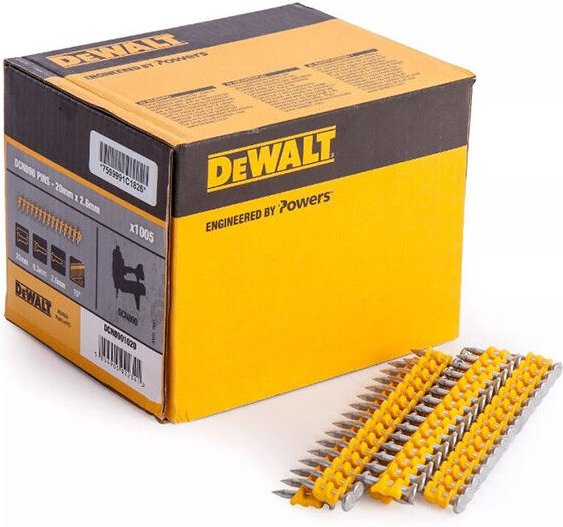 Box von 1005 Standard-Betonstiften für Nagler 2.6x35MM Dewalt DCN8901035