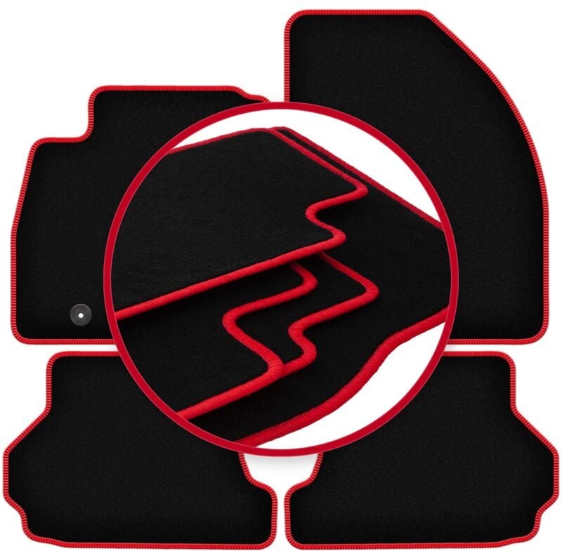 CARLUX-RED Auto-Fußmatten für: Ford Focus MK2 Cabrio (2006-2010)