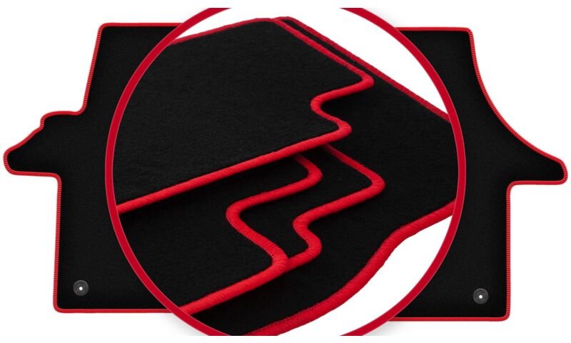 CARLUX-RED Autofußmatten für: Volkswagen Transporter T5 Kastenwagen (2003-2015)