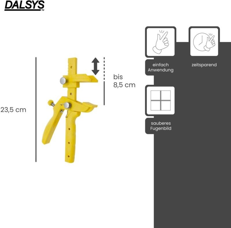 Dalsys Fliesen Nivelliersystem, Verlegehilfe Set, Fliesenleger Werkzeug - Nivellierzange