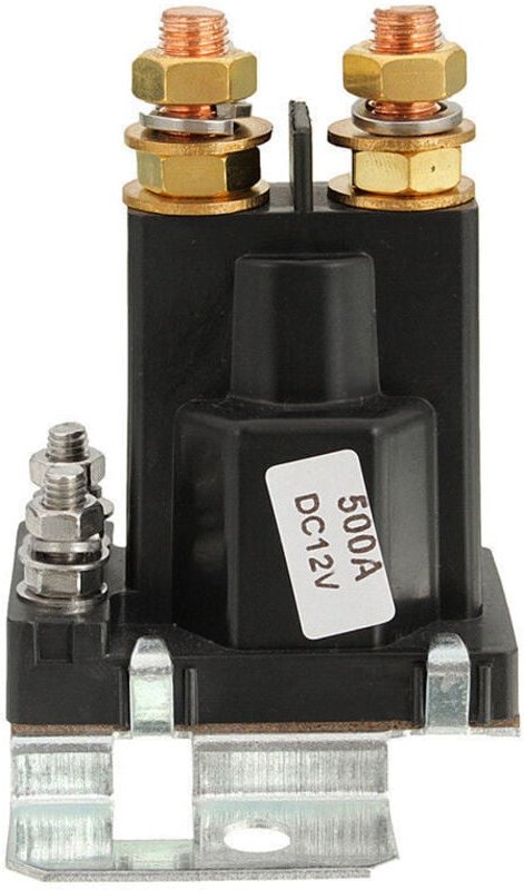 Ahlsen - Einteiliges 12V500A Auto-Startrelais, 4-poliges Hochstrom-Auto-Stopp-Relais