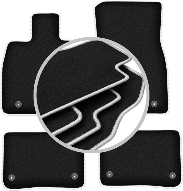 CARLUX-SILVER Autofußmatten für: Cadillac CT6 0 (2016-)