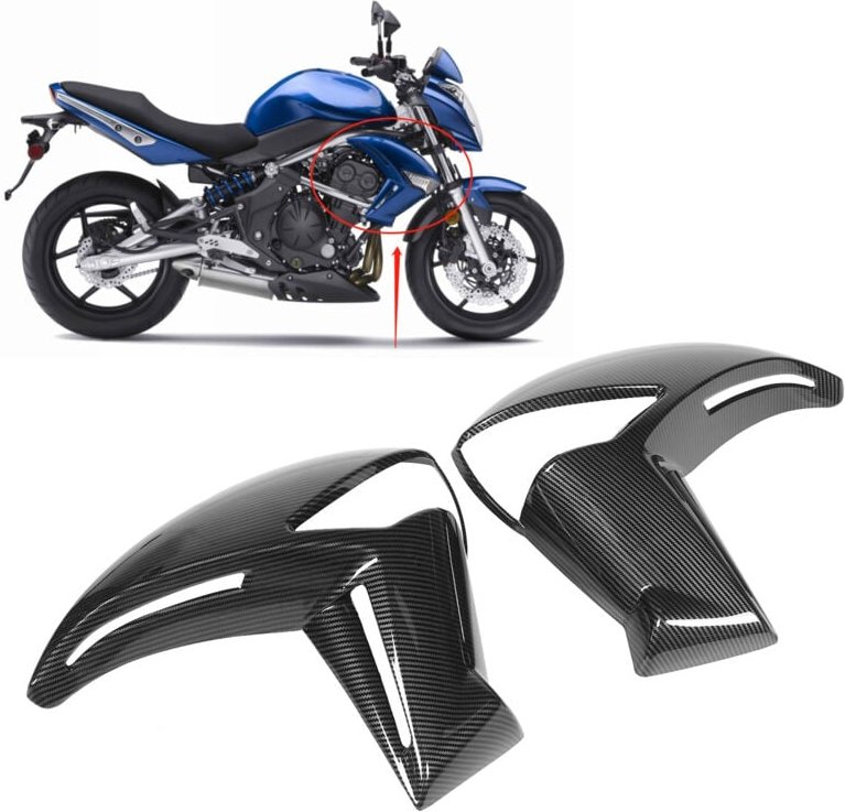 2 Stücke Carbon Fiber Motorrad Front Kühlerverkleidung Abdeckung Für kawasaki ER-6N ER6N 2009-2011