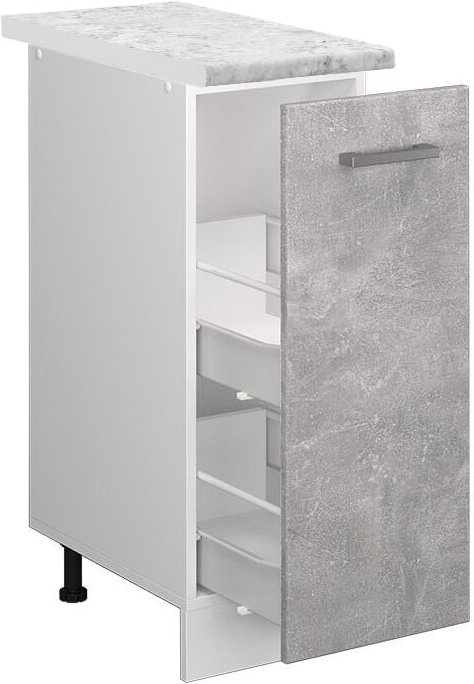 Vicco - Apothekerschrank R-Line, Beton, 30 cm , ap Marmor