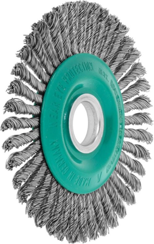 Lessmann ® - Lessmann Schmale Rundbürste gerade, INOX-Draht 0,50 mm, Bürsten-⌀xBohrungs-⌀ 125X22 mm