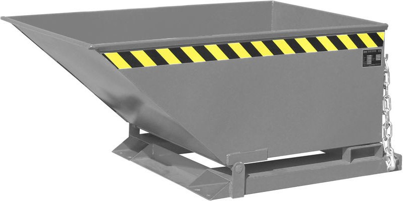 Bauer Späne-Kippmulde SKN 400, lackiert, Mausgrau