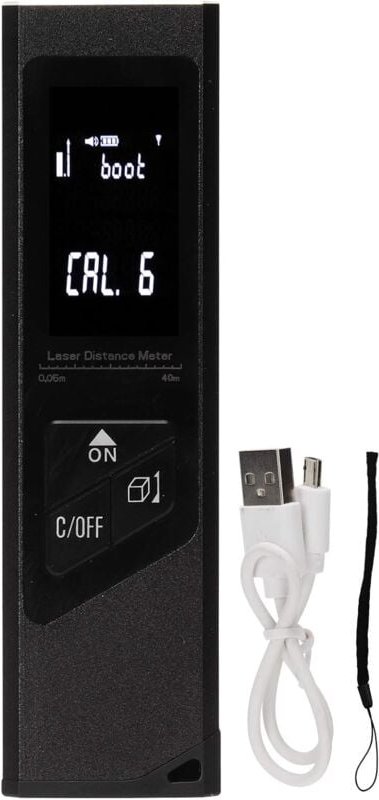 40M Laser-Entfernungsmesser USB-Aufladung Entfernungsmesser Infrarot-Laser-Entfernungsmesser Schwarz