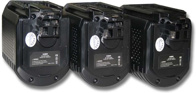 Vhbw - 3x Akku kompatibel mit Bosch gbh 24VR Werkzeug (3000 mAh, NiMH, 24 v)