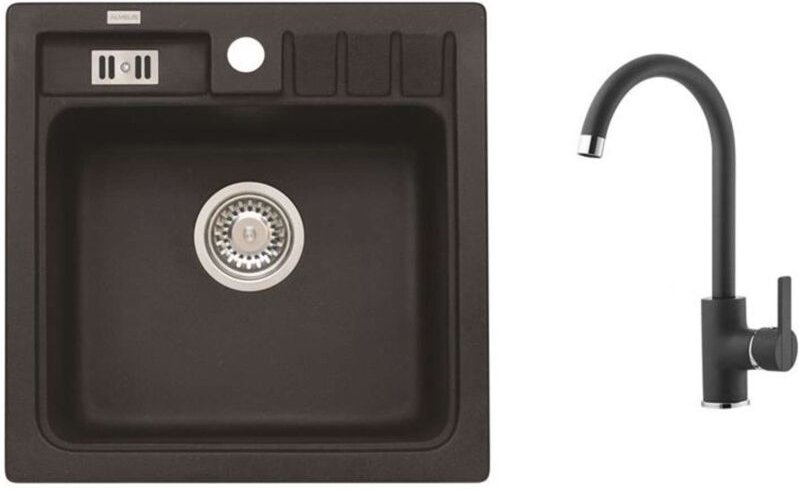 Sets - Spüle-Set Niagara 20 und Armatur Tonia, carbon SETA103 - Alveus