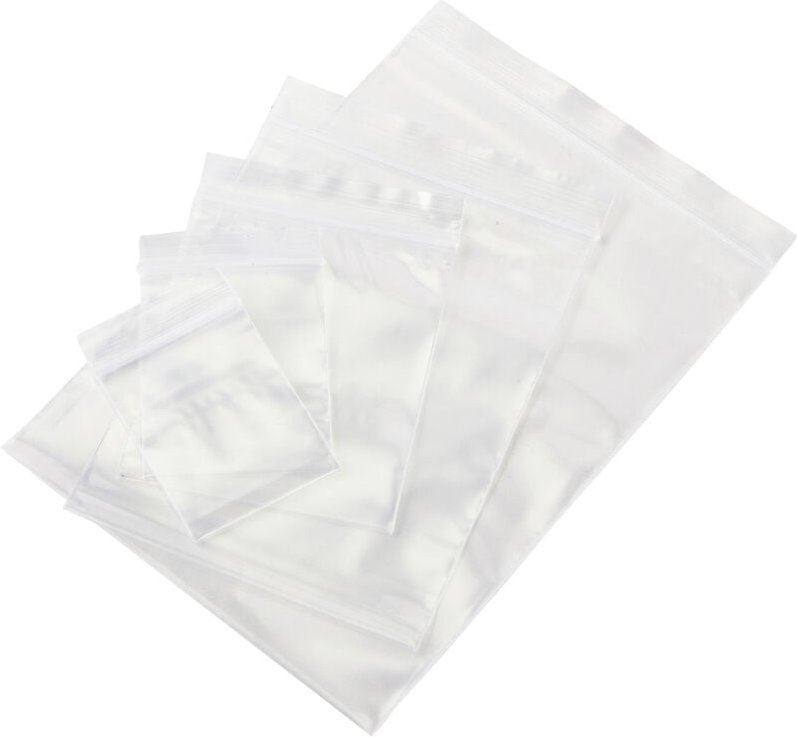 Druckverschlussbeutel ohne Beschriftungsstreifen Transparent Polyethylen