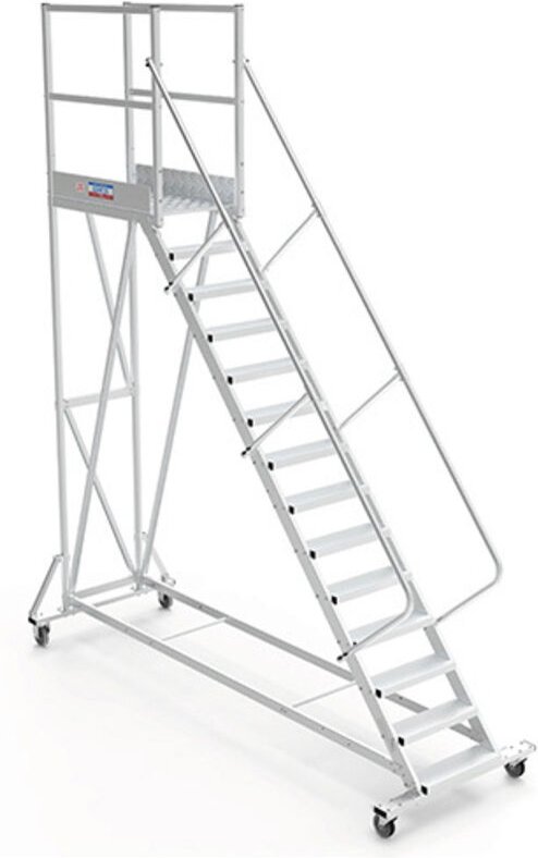 Mobile Plattform mit Geländer rechts und links - Maximale Arbeitshöhe 5.00m - PTF115-GD