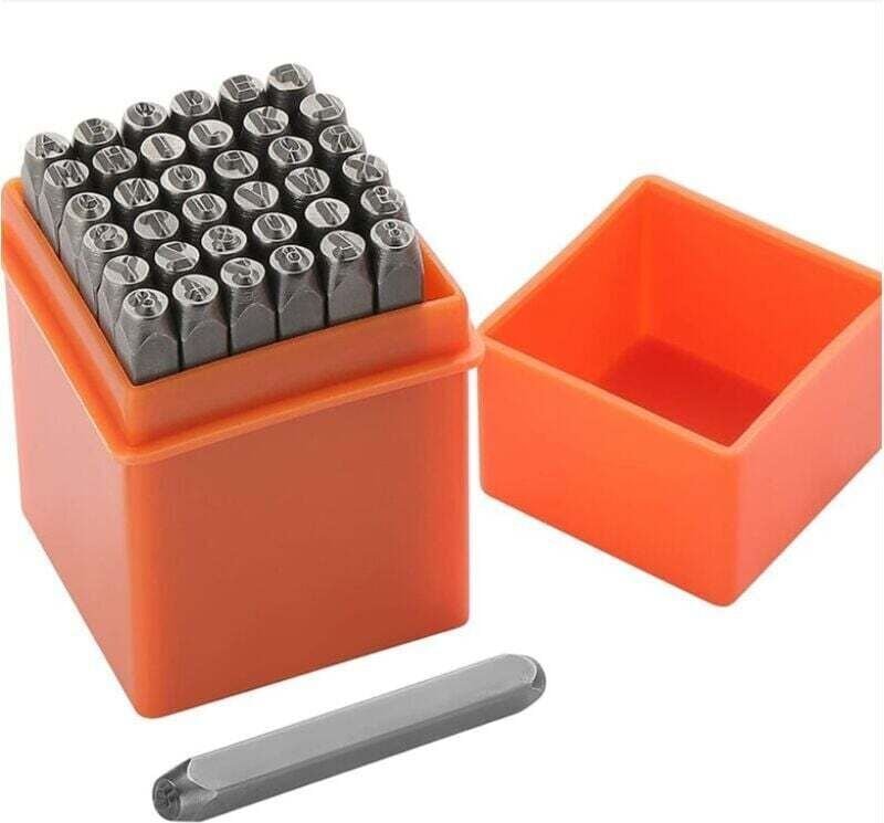 36 Stück Buchstaben- und Zahlenstempel, 6 mm Metallbuchstabenstanzer, A-Z und 0-9 Metallbuchstabenstempel, Zahlenstempel...