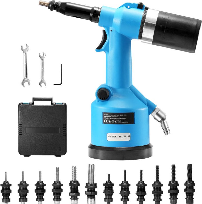 Druckluftnietgerät, pneumatisches Druckluftnietgerät, 20,2 kN Zugkraft, Blindnietpistolen-Werkzeugsatz, Hochleistungs-Lu...