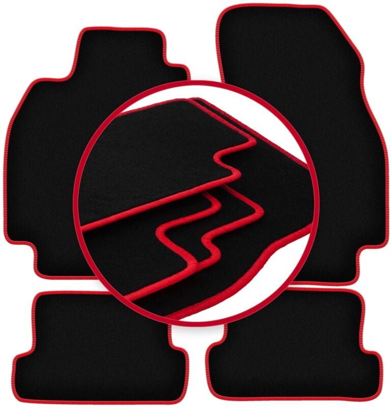 CARLUX-RED Autofußmatten für: Renault Megane II CC Coupé, Cabrio (2003-2010)