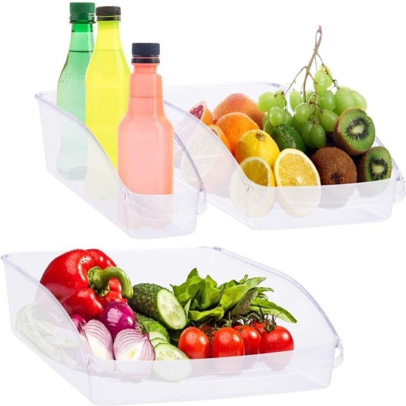 Excellent Houseware - Three refrigerator organizers practical transparent drawers