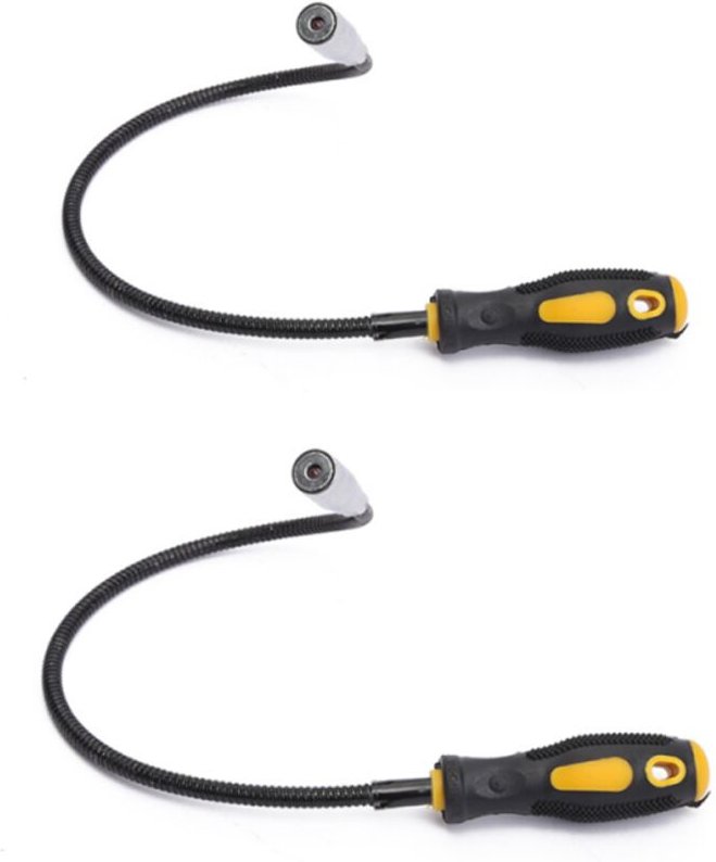 Aufnahmewerkzeug - Flexibler Magnetstab mit led - 580 mm - Magnetgreifer - Zugkraft 8 lb - Magnet nimmt auf - Lntyq