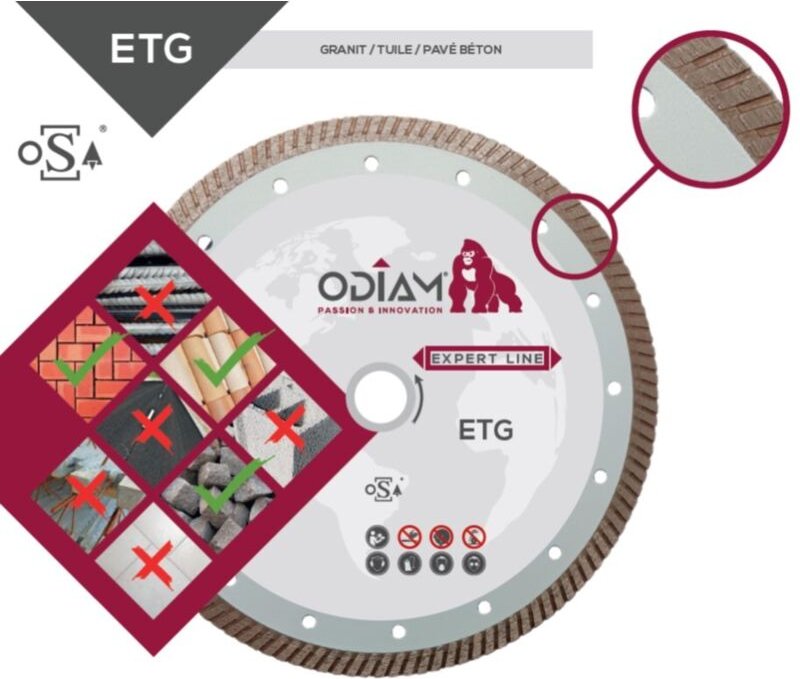 Diamant-Scheibe - ETG Ø125 - Bohrung 22,23