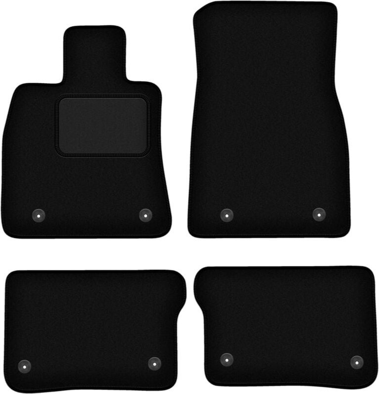 Schwarze Velours-Fußmatten für: Cadilac CT6 0 (2016-)