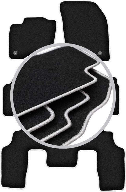 CARLUX-SILVER Autofußmatten für: Ford S-MAX MK2 Minivan (2015-)