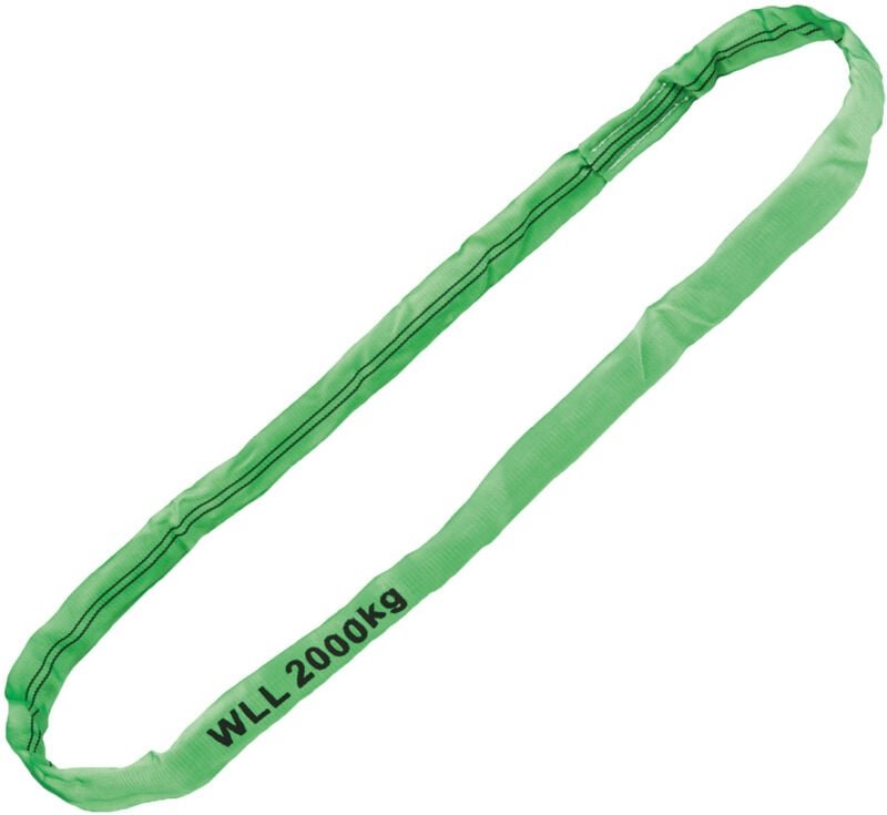 Rundschlinge, wll 2000 kg, Polyester, Länge: 3 m, sf 7:1, en 1495-2, Grün
