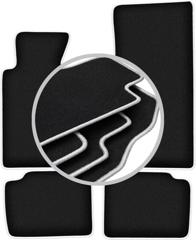 CARLUX-SILVER Autofußmatten für: BMW 5 E34 Limousine, Kombi, Touring (1988-1994)