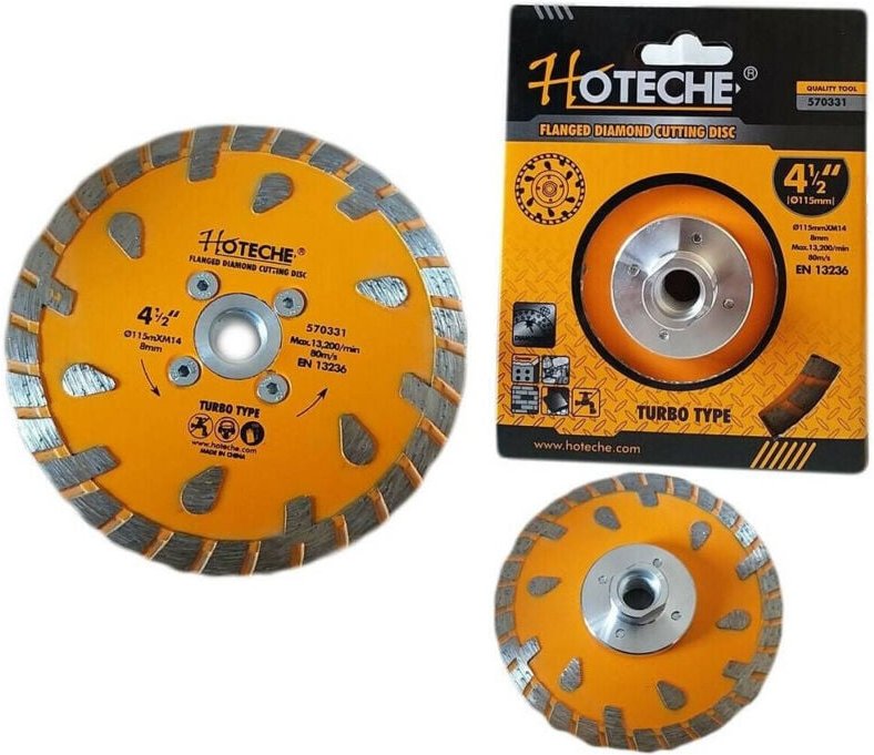 Trade Shop Traesio - Trade Shop - segmentierte diamantscheibe für beton Ø11,5CM Ø115XM14 8MM schleifer 570331 -