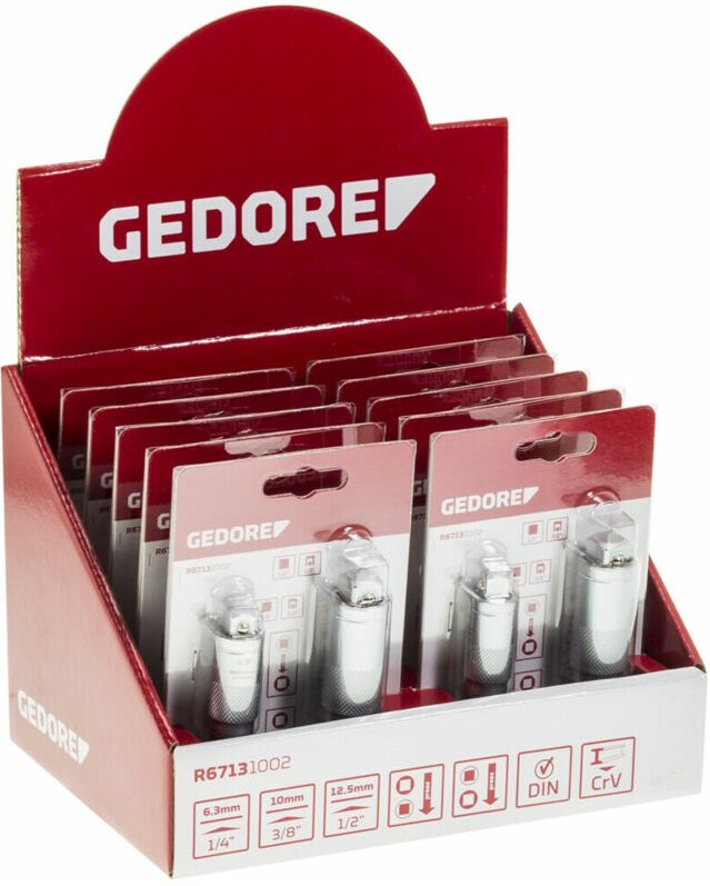 Thumbnail - Gedore Red Display Reduzier-/Vergrößerung Adapter R67139010 10-teilig