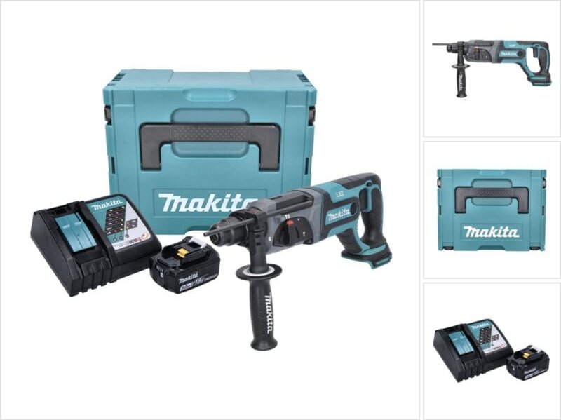 Makita DHR 241 RF1J Akku Bohrhammer 18 V 2,0 J SDS plus + 1x Akku 3,0 Ah + Ladegerät + Makpac