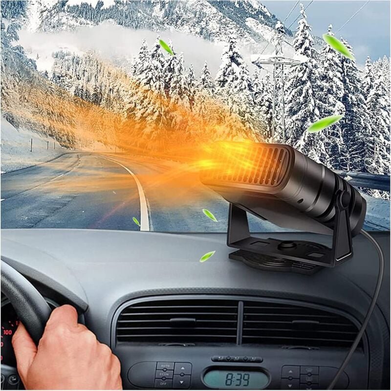 4-in-1-Autoheizung, 12 v tragbarer Autoheizungs-Defroster, schnelles Aufheizen, 90°-360° einstellbar, mit Luftreinigung ...