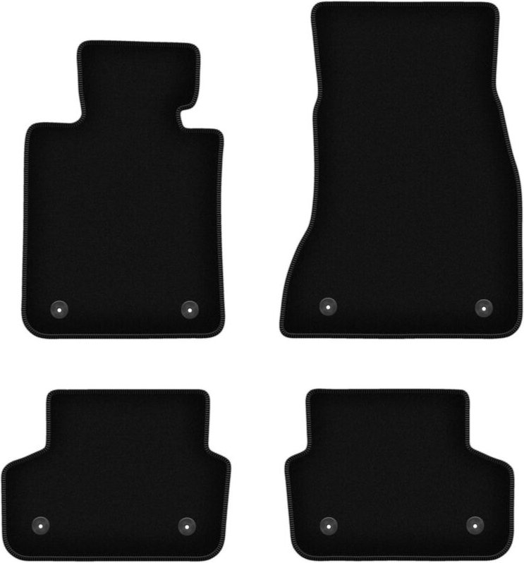 BASIC schwarze Veloursmatten für: BMW 5 G31 Kombi, Touring (2017-)