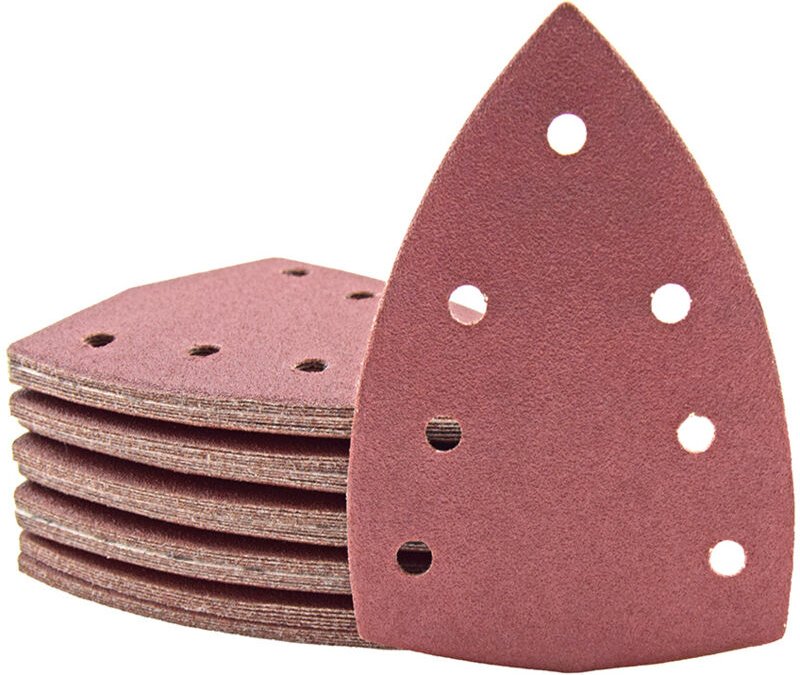 Thumbnail - Fox Klett-Schleifblätter, 150 x 100 mm, 7-Loch, f. Deltaschleifer, Normalkorund (25 Stk.) K36 - Miotools